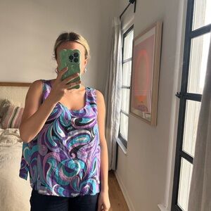 Isadora Story Silk printed top